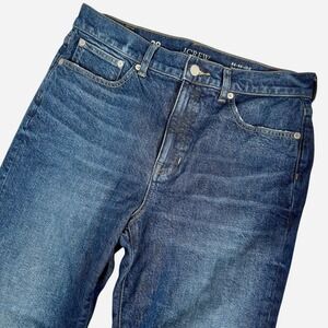 J.Crew RE-96 Straight Jeans Womens 29 Blue Denim High Rise IDG '96 Rigid Classic